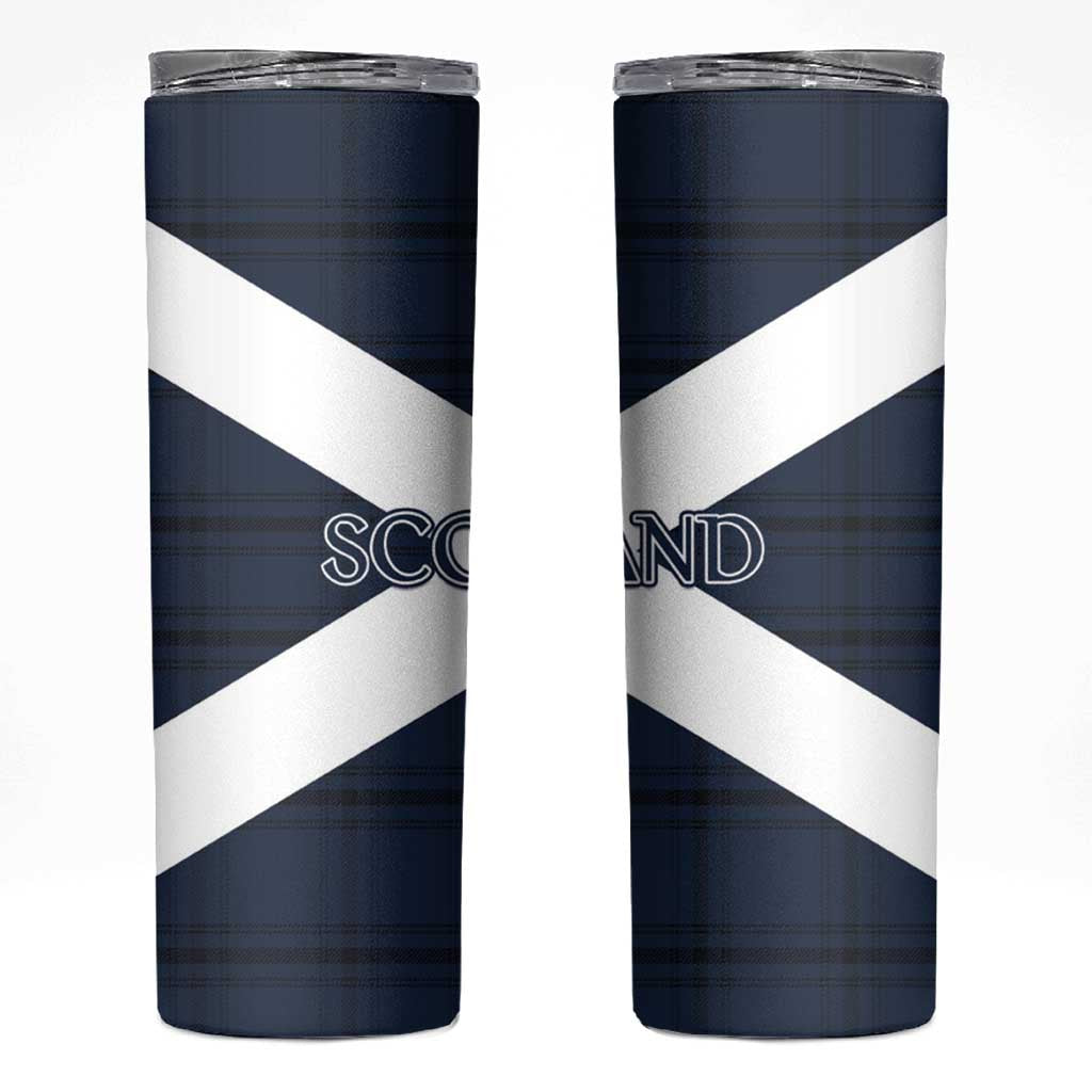 Scotland Tartan Football Skinny Tumbler Flag Style - Wonder Print Shop