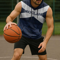 Custom Scotland Tartan Football Sleeveless Hoodie Flag Style - Wonder Print Shop