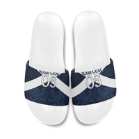 Custom Scotland Tartan Football Slide Sandals Flag Style - Wonder Print Shop