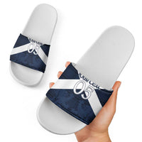 Custom Scotland Tartan Football Slide Sandals Flag Style - Wonder Print Shop
