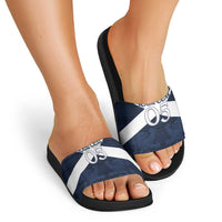 Custom Scotland Tartan Football Slide Sandals Flag Style - Wonder Print Shop
