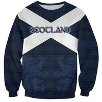 Custom Scotland Tartan Football Sweatshirt Flag Style - Wonder Print Shop