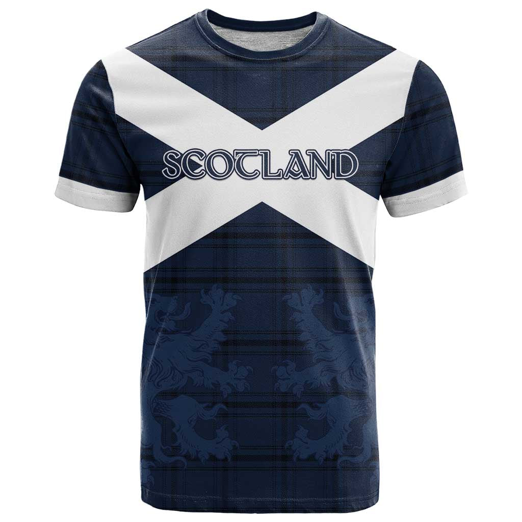 Custom Scotland Tartan Football T Shirt Flag Style - Wonder Print Shop