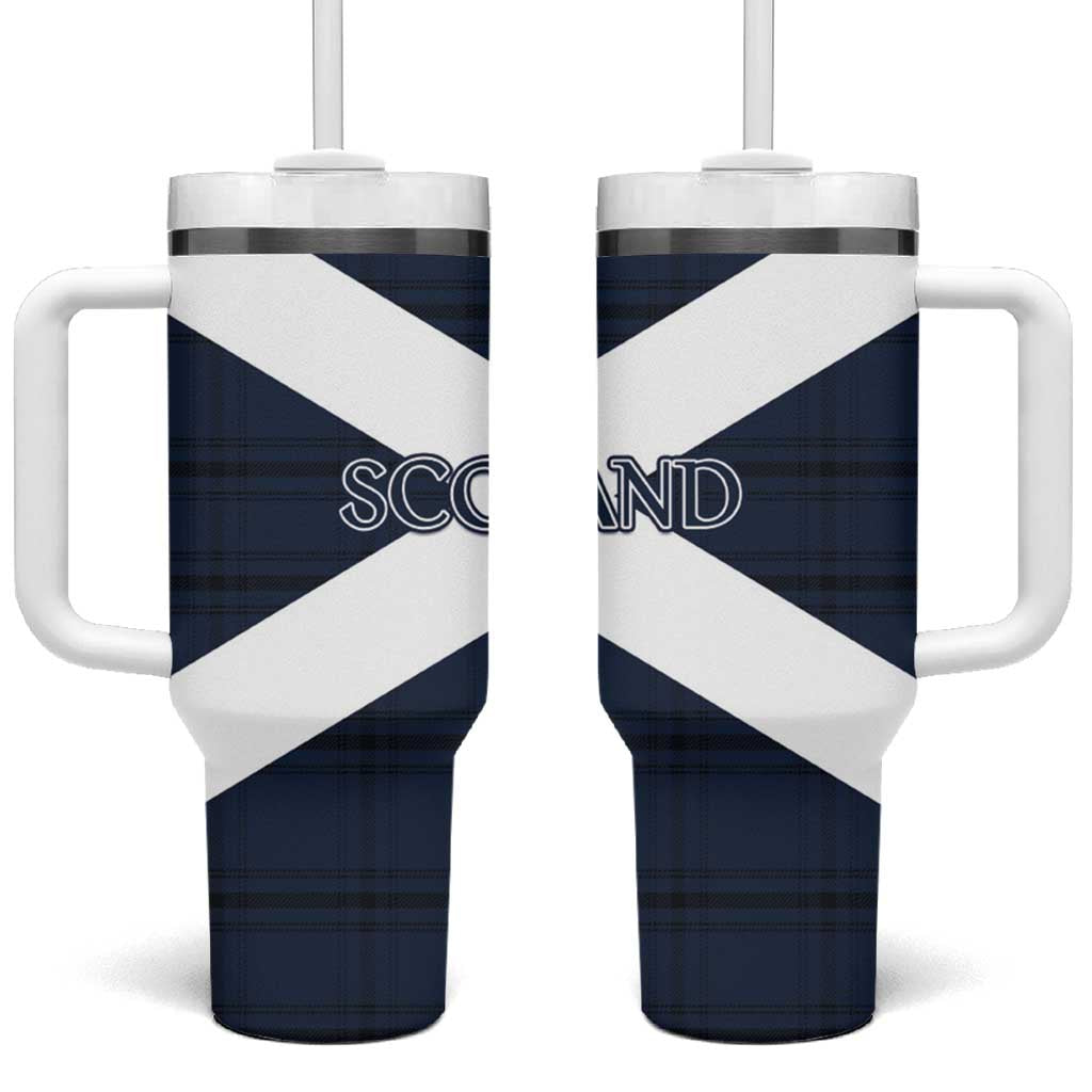 Scotland Tartan Football Tumbler With Handle Flag Style - Wonder Print Shop