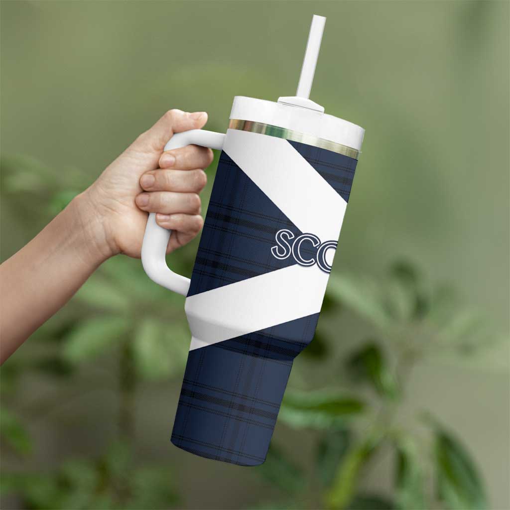Scotland Tartan Football Tumbler With Handle Flag Style - Wonder Print Shop