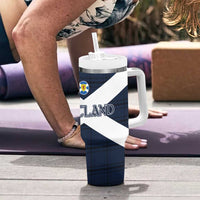 Scotland Tartan Football Tumbler With Handle Flag Style - Wonder Print Shop