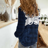 Custom Scotland Tartan Football Women Casual Shirt Flag Style - Wonder Print Shop