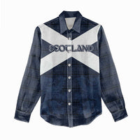 Custom Scotland Tartan Football Women Casual Shirt Flag Style - Wonder Print Shop