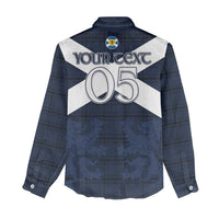 Custom Scotland Tartan Football Women Casual Shirt Flag Style - Wonder Print Shop