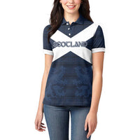 Custom Scotland Tartan Football Women Polo Shirt Flag Style - Wonder Print Shop