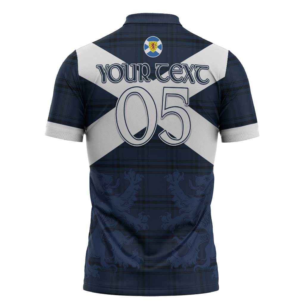 Custom Scotland Tartan Football Zipper Polo Shirt Flag Style - Wonder Print Shop