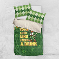 Happy St Patrick's Day Bedding Set Leprechaun With Beer
