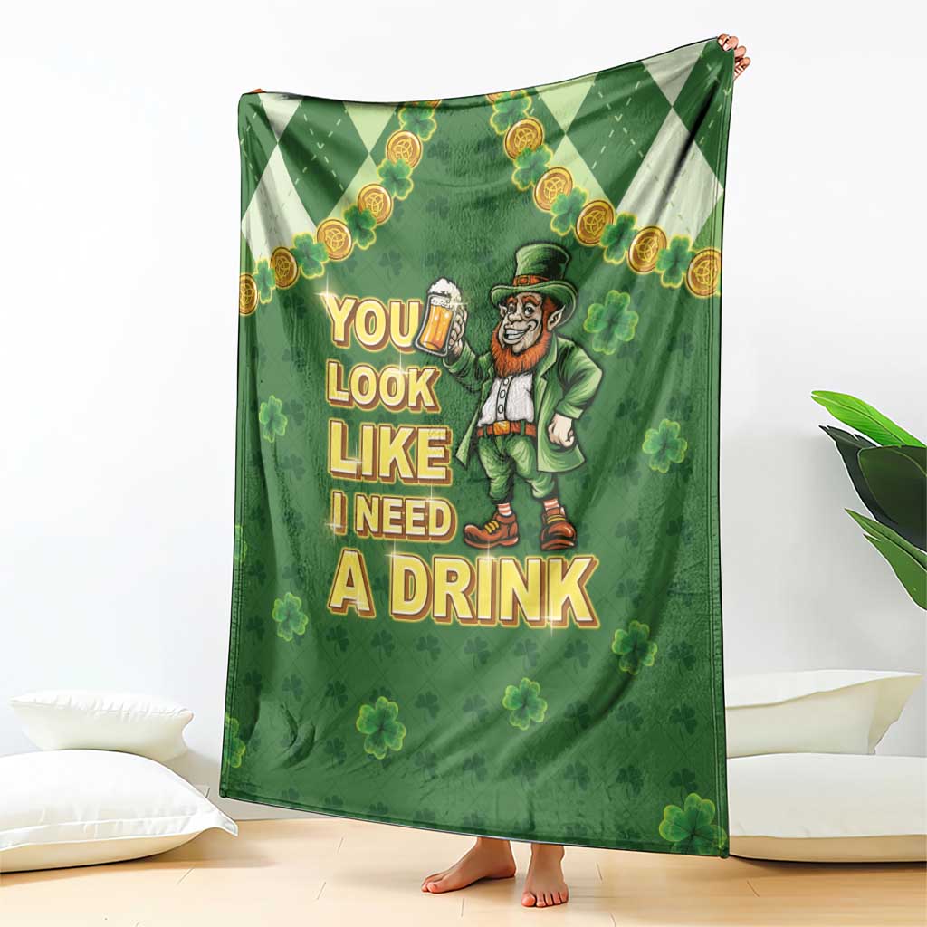 Happy St Patrick's Day Blanket Leprechaun With Beer