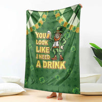 Happy St Patrick's Day Blanket Leprechaun With Beer