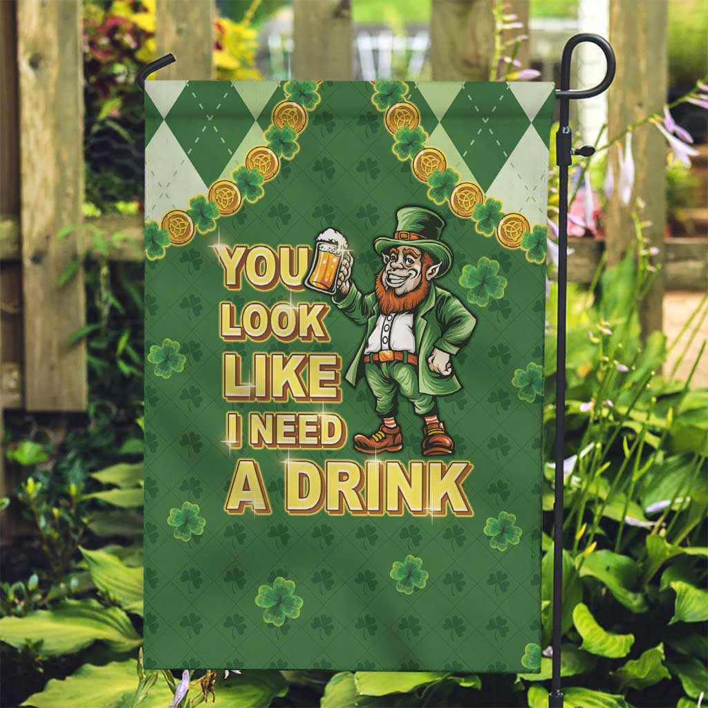 Happy St Patrick's Day Garden Flag Leprechaun With Beer