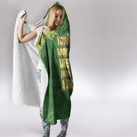 Happy St Patrick's Day Hooded Blanket Leprechaun With Beer