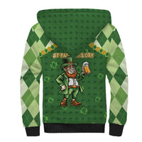 Happy St Patrick's Day Sherpa Hoodie Leprechaun With Beer