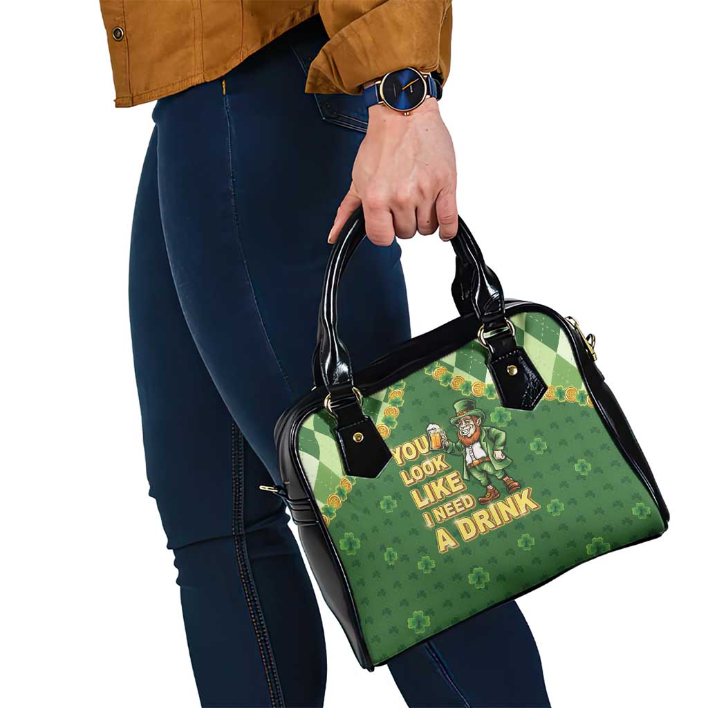 Happy St Patrick's Day Shoulder Handbag Leprechaun With Beer