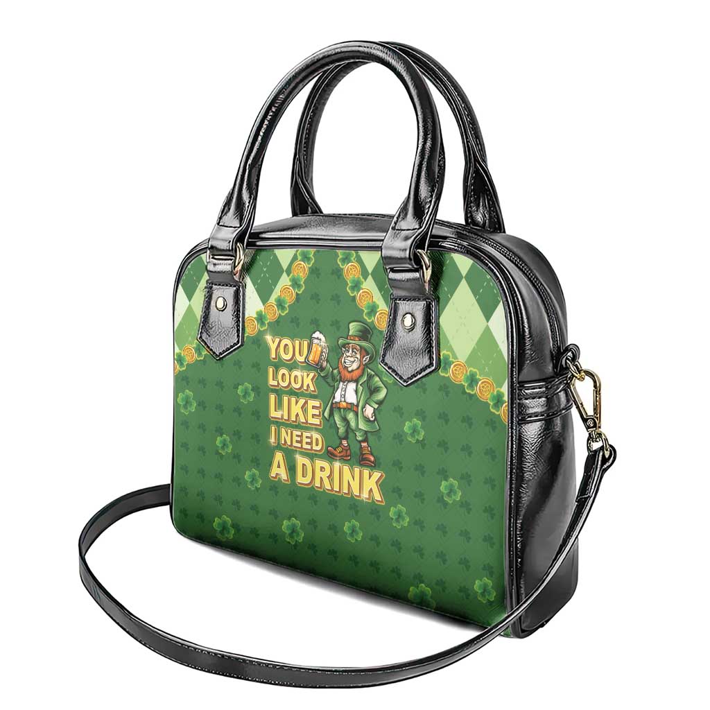 Happy St Patrick's Day Shoulder Handbag Leprechaun With Beer