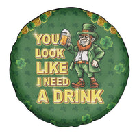 Happy St Patrick's Day Spare Tire Cover Leprechaun With Beer