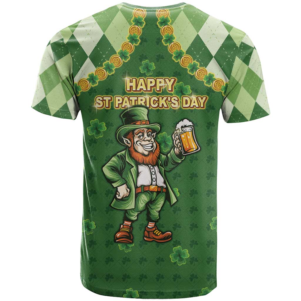 Happy St Patrick's Day T Shirt Leprechaun With Beer