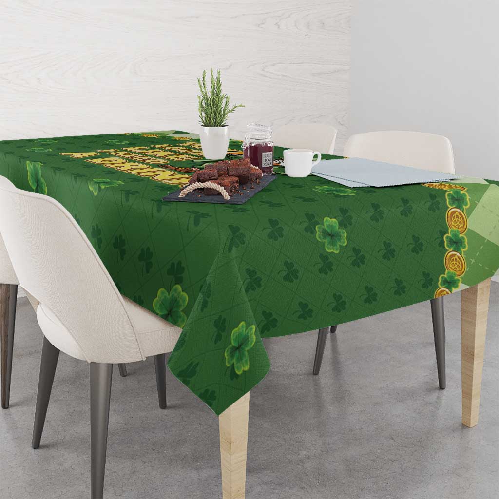 Happy St Patrick's Day Tablecloth Leprechaun With Beer