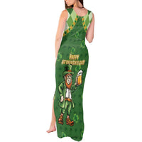 Happy St Patrick's Day Tank Maxi Dress Leprechaun With Beer