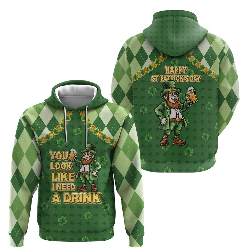 Happy St Patrick's Day Zip Hoodie Leprechaun With Beer
