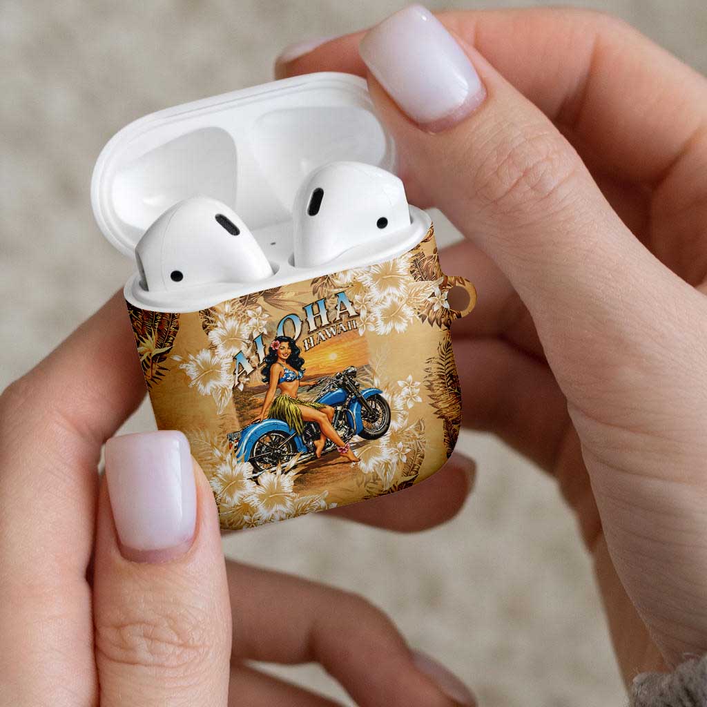 Aloha Hawaii Biker AirPods Case Ride To Paradise