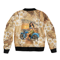Aloha Hawaii Biker Bomber Jacket Ride To Paradise