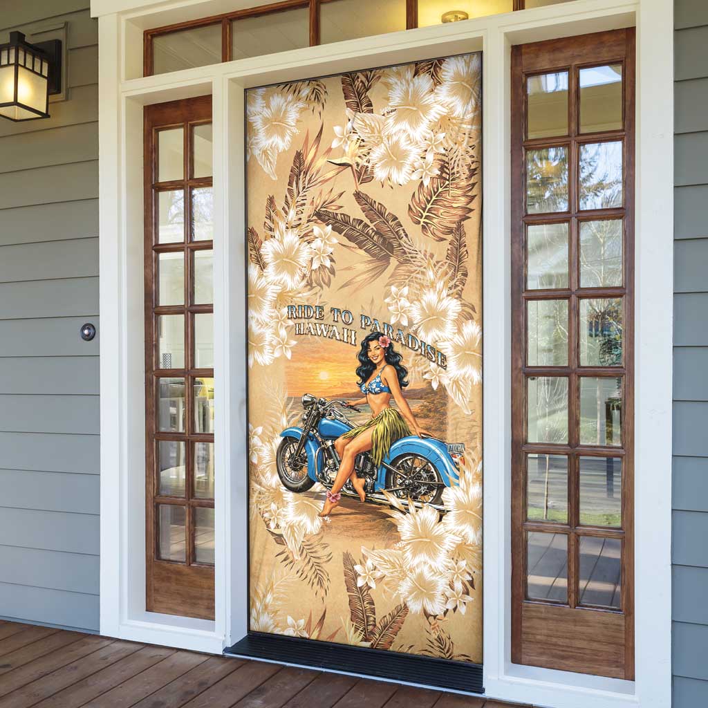 Aloha Hawaii Biker Door Cover Ride To Paradise
