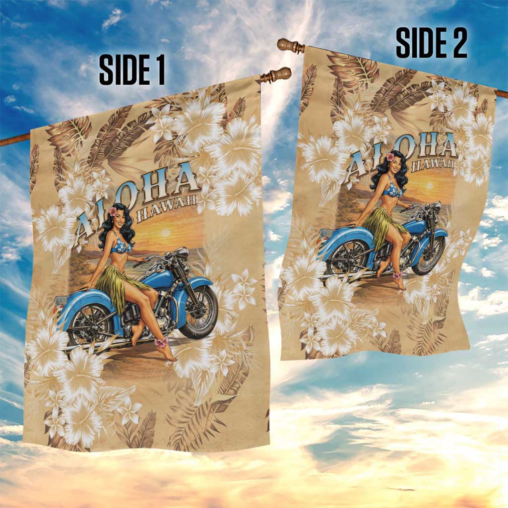 Aloha Hawaii Biker Garden Flag Ride To Paradise