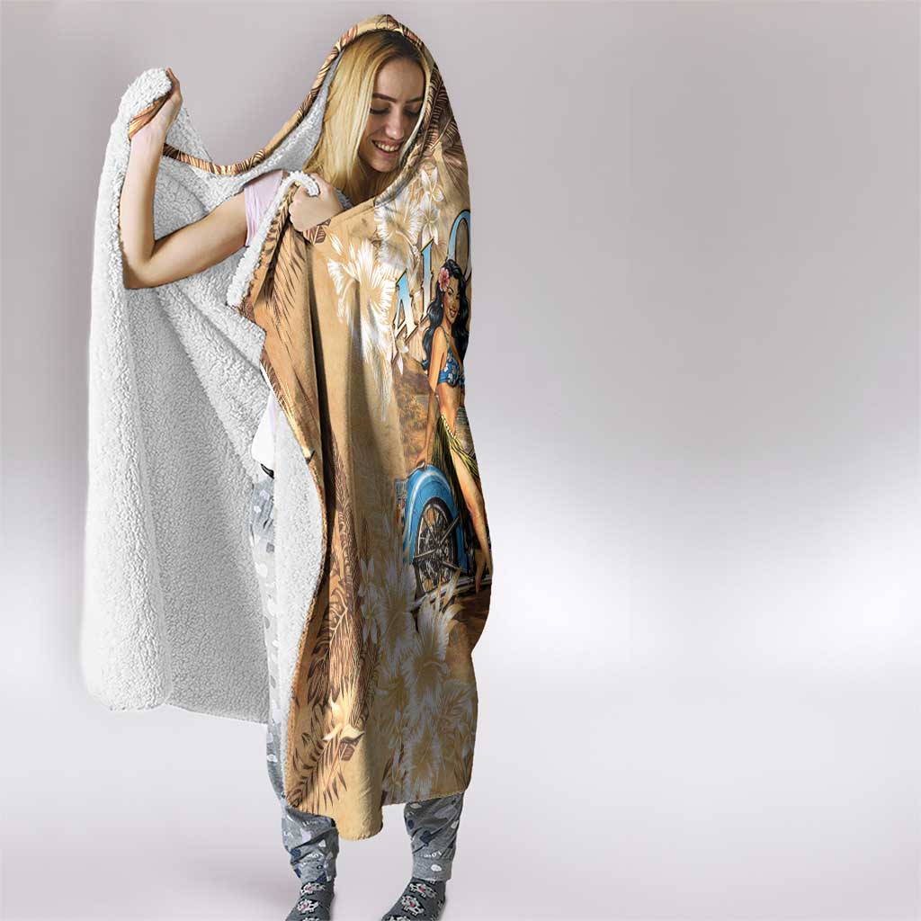 Aloha Hawaii Biker Hooded Blanket Ride To Paradise