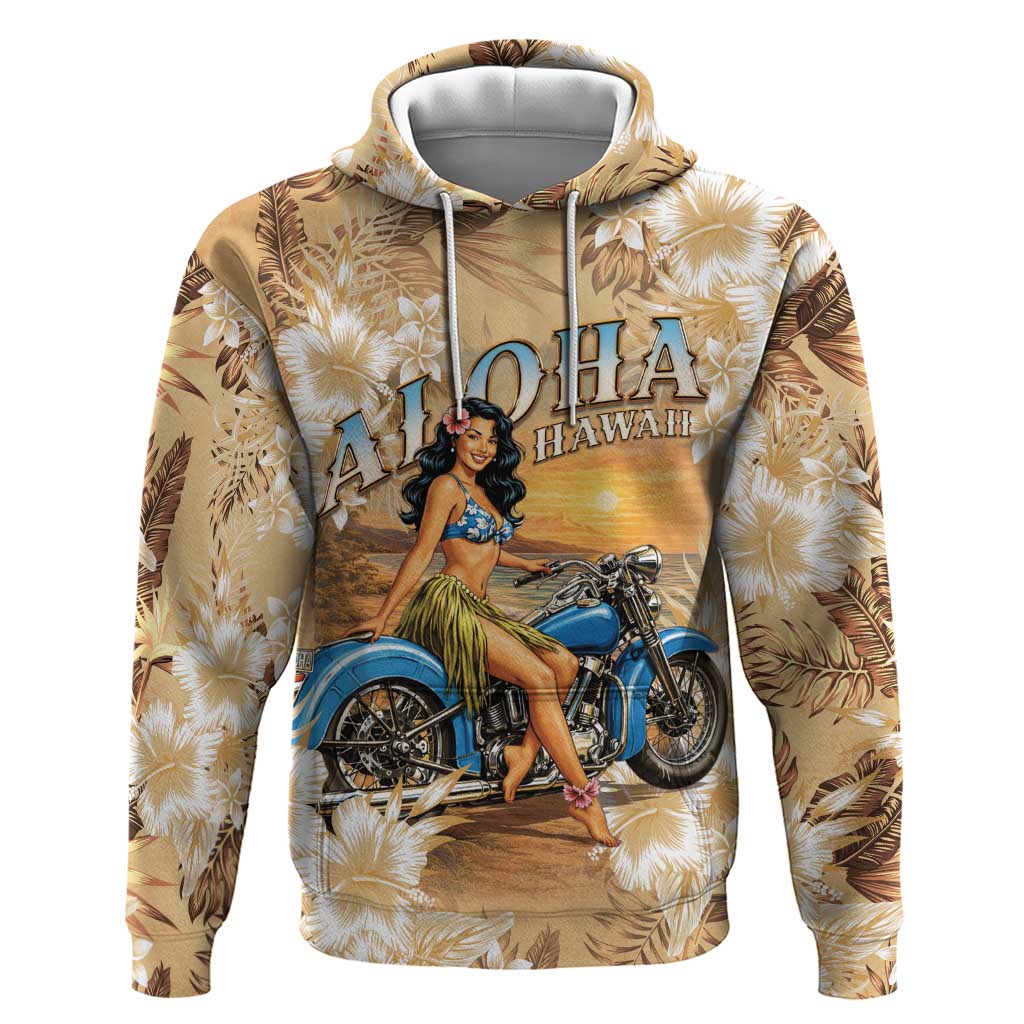 Aloha Hawaii Biker Hoodie Ride To Paradise