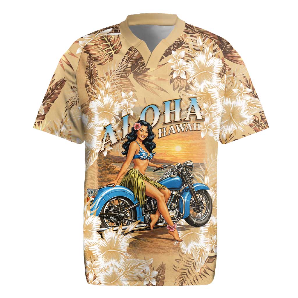 Aloha Hawaii Biker Rugby Jersey Ride To Paradise