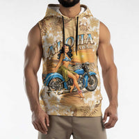 Aloha Hawaii Biker Sleeveless Hoodie Ride To Paradise