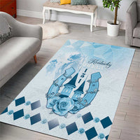 Kentucky Horse Racing Area Rug 151st Anniversary Blue Version LT05