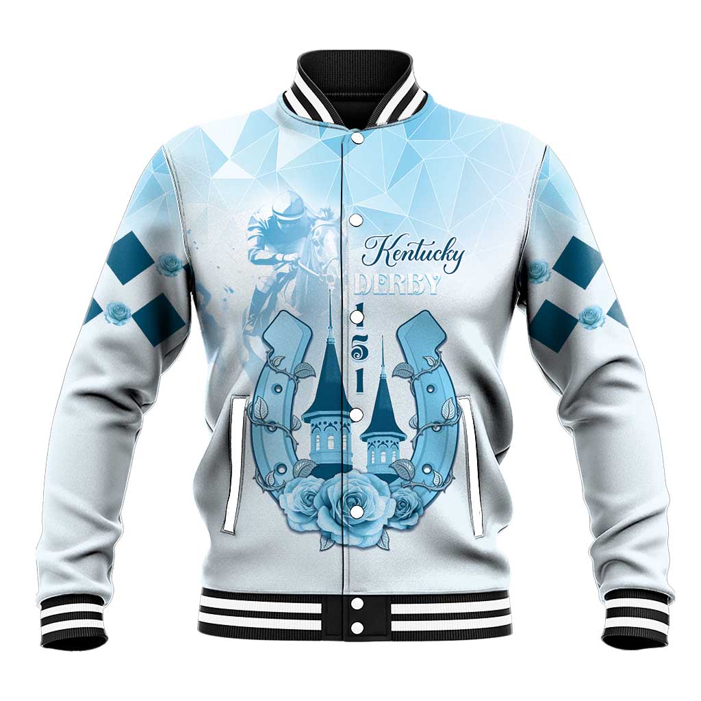 Kentucky Horse Racing Baseball Jacket 151st Anniversary Blue Version LT05