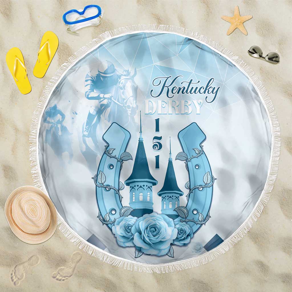 Kentucky Horse Racing Beach Blanket 151st Anniversary Blue Version LT05