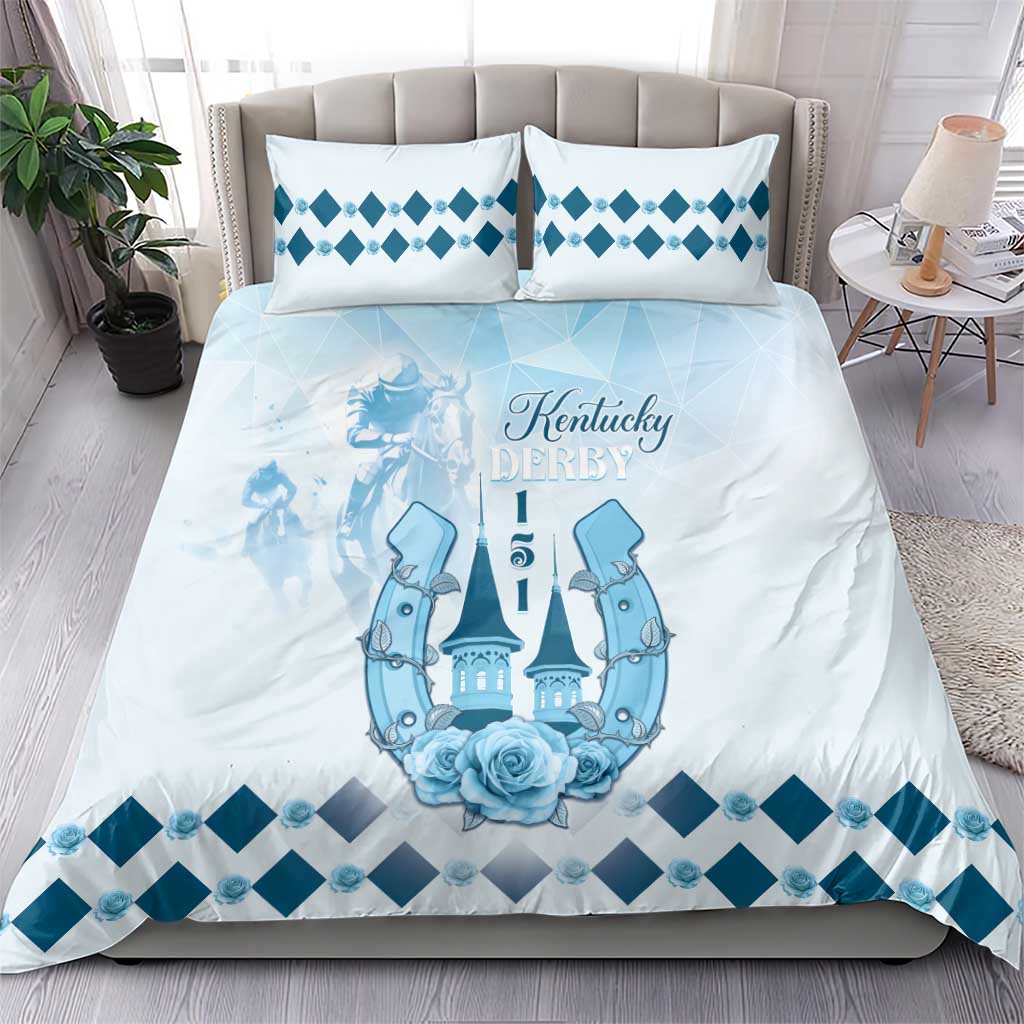 Kentucky Horse Racing Bedding Set 151st Anniversary Blue Version LT05
