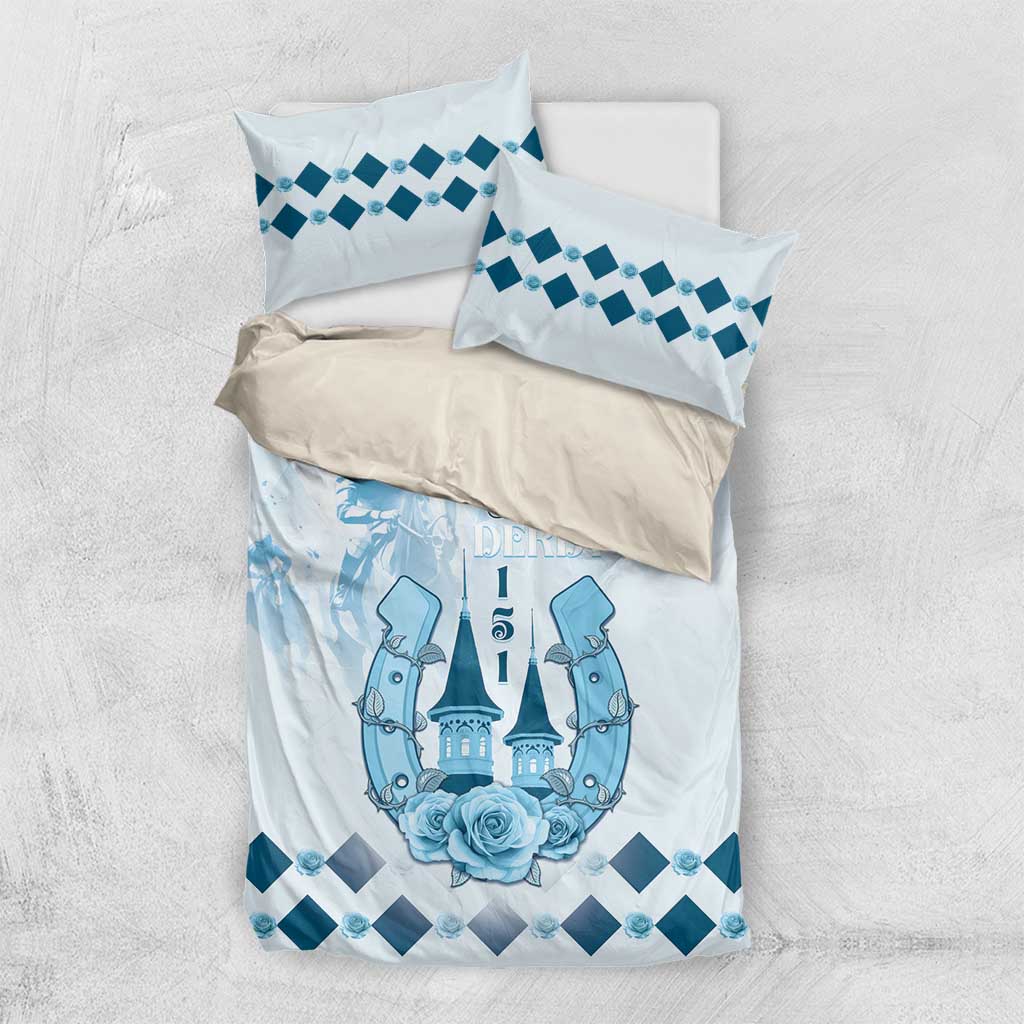 Kentucky Horse Racing Bedding Set 151st Anniversary Blue Version LT05