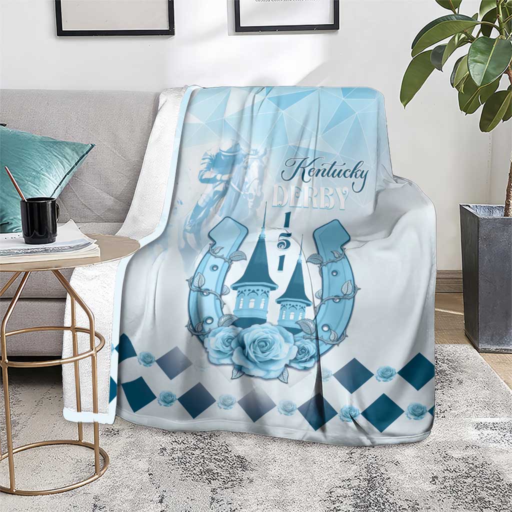 Kentucky Horse Racing Blanket 151st Anniversary Blue Version LT05