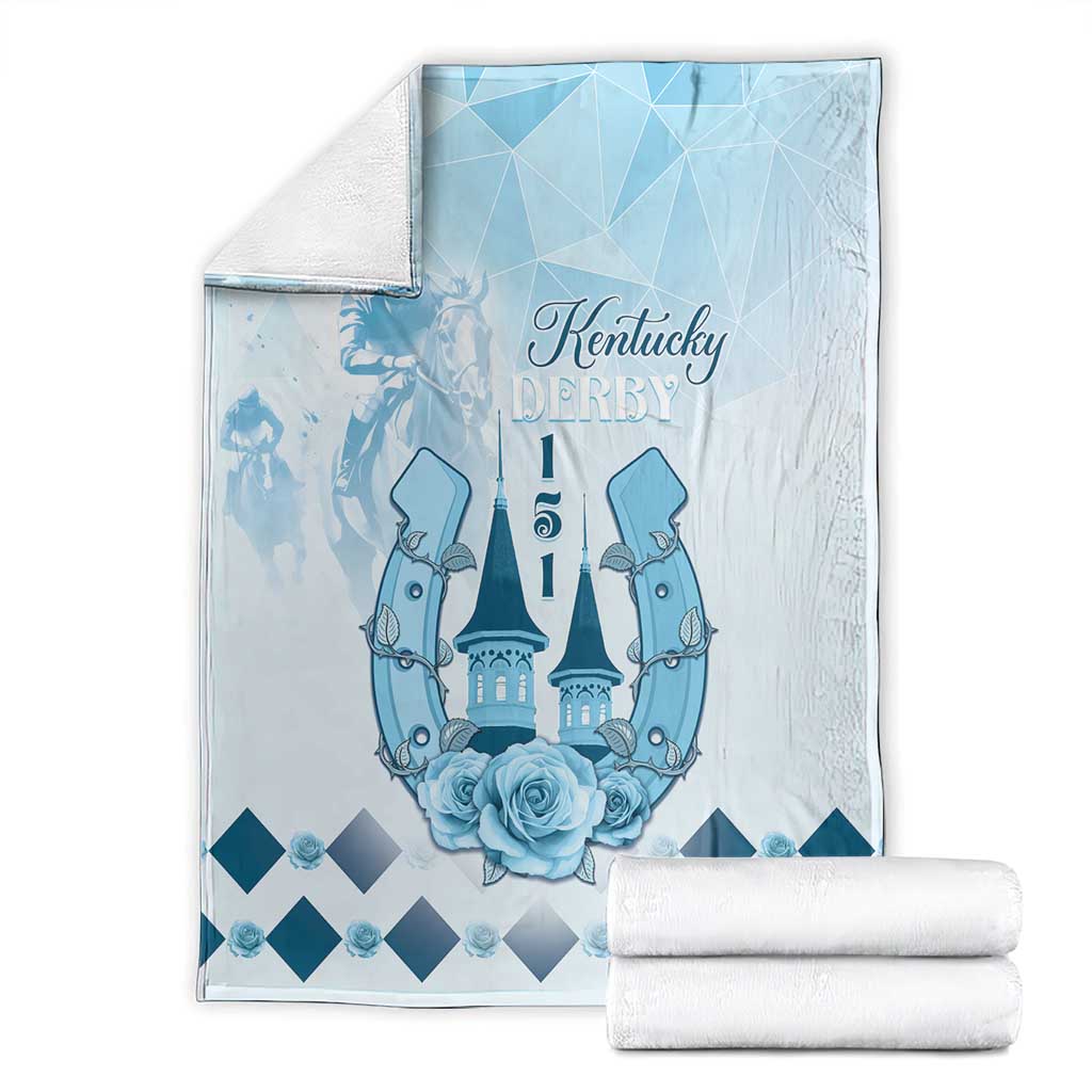 Kentucky Horse Racing Blanket 151st Anniversary Blue Version LT05