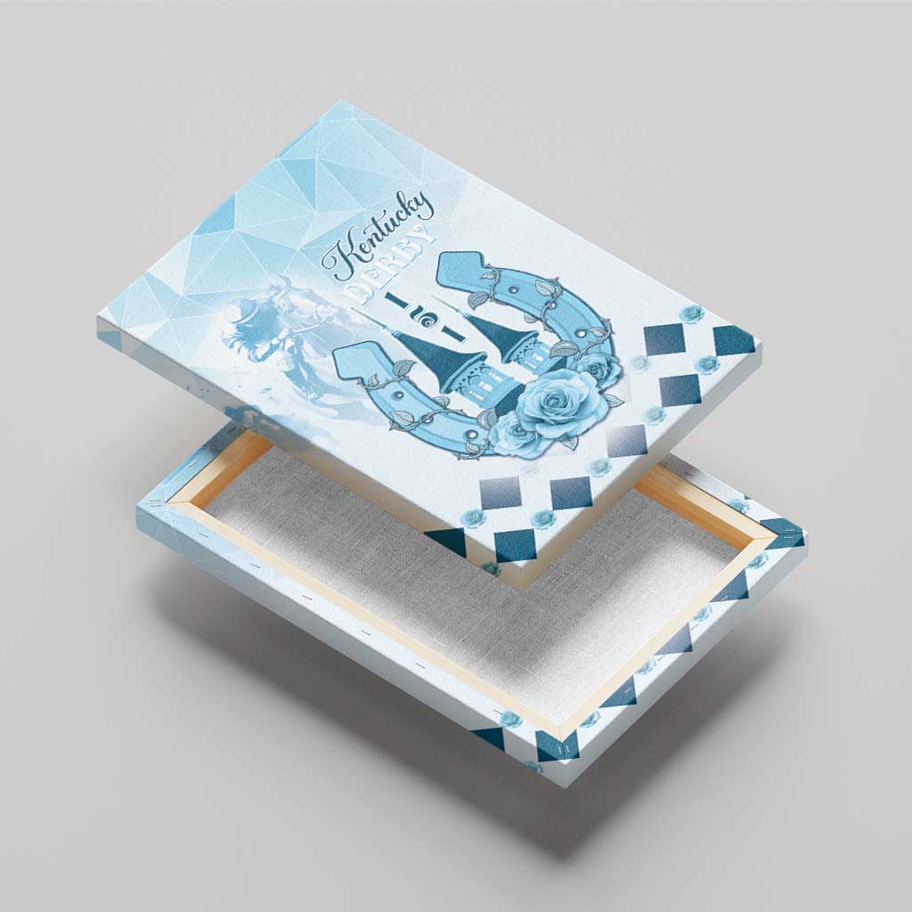 Kentucky Horse Racing Canvas Wall Art 151st Anniversary Blue Version LT05