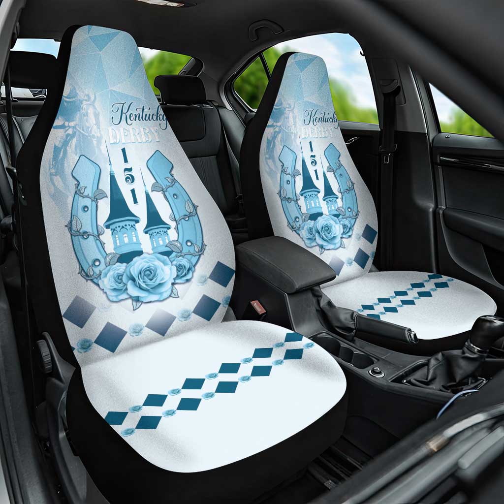 Kentucky Horse Racing Car Seat Cover 151st Anniversary Blue Version LT05