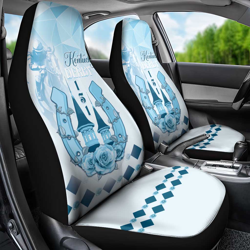 Kentucky Horse Racing Car Seat Cover 151st Anniversary Blue Version LT05