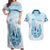 Kentucky Horse Racing Couples Matching Off Shoulder Maxi Dress and Hawaiian Shirt 151st Anniversary Blue Version LT05