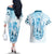 Kentucky Horse Racing Couples Matching Off The Shoulder Long Sleeve Dress and Hawaiian Shirt 151st Anniversary Blue Version LT05