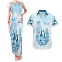 Kentucky Horse Racing Couples Matching Tank Maxi Dress and Hawaiian Shirt 151st Anniversary Blue Version LT05