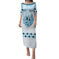 Kentucky Horse Racing Family Matching Puletasi and Hawaiian Shirt 151st Anniversary Blue Version LT05